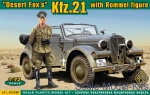 ACE72289 Kfz.21 with Rommel figure