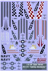 AD4838 Modern US NAVY F/A-18F Super Hornet VFA-211 "Fighting Checkmates"