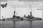 CG70197 German Kurfuerst Friedrich Wilhelm Battleship, 1894