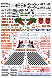 AD7223 Modern US MARINE corps. F-18 Hornet, VMFA-134, VMFA-142