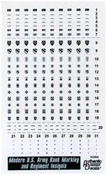 ADG304 Rank Marking and Regiment Insignia, Modern US Army