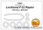 Mask 1/72 for Lockheed F-22 Raptor + wheels masks (Revell)