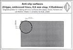 PEa003 Anti-slip surfaces (X-type, 0.6 mm step, embossed lines; 135x64m