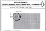 PEa004 Anti-slip surfaces (X-type, 0.6 mm step, recessed lines; 135x64m