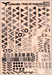 PRS013-72 Luftwaffe insignia 1940-45, Part 3, 1/72-1/48, dry decal