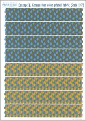 PRS72-LOS5 Lozenge B. German four color printed fabric.