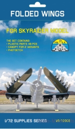 Detailing set: Folded wings for Skyraider AD-2, AD-3, AD-4, AD-5 (all), Skale Wings, Scale 1:72