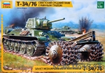 ZVE3580 T-34/76 Soviet tank with mine roller