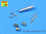 ABR35-L175 Set of barrels for Soviet tank T-28 (early model) 1x76,2mm, 3x7,62mm, for Hobby Boss