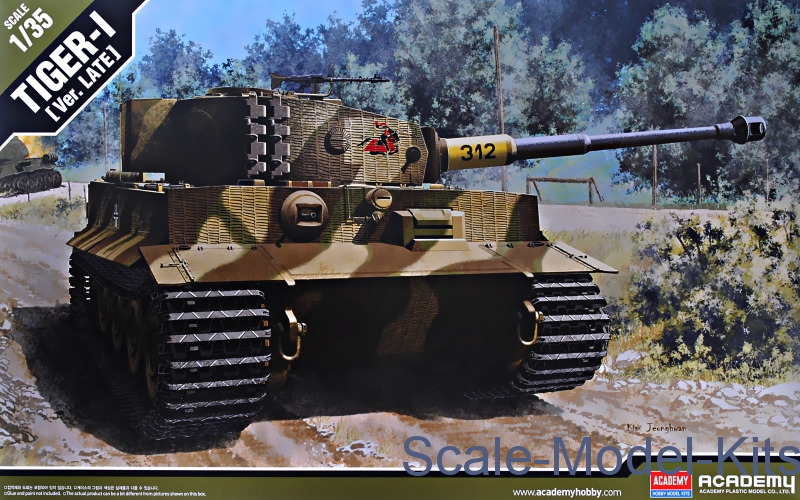 Academy Tiger I, late version plastic scale model kit in 135 scale
