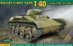 Tank: T-60 Soviet light tank (model 1942), Ace, Scale 1:72