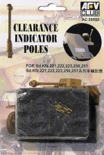 Detailing set: Clearance indicator poles for Sd.Kfz 221, 222, 223, 250, 251, AFV-Club, Scale 1:35