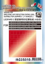 Decals / Mask: Sticker for simulating anti reflection coating lens suitable for Leapard 2, Hobby Boss kit, AFV-Club, Scale 1:35