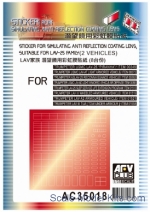 Decals / Mask: Sticker for simulating anti reflection coating lens suitable for LAV-25, AFV-Club, Scale 1:35