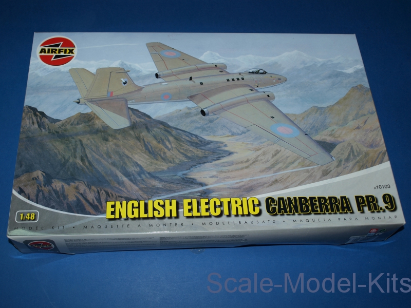 Airfix English Electric Canberra PR.9 plastic scale model kit in 1