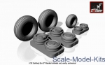 AR-AW32004 Wheels set 1/32 for Sukhoi Su-27 Flanker, early type