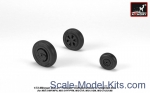 AR-AW72049 Mikoyan MiG-21 Fishbed wheels w/ weighted tires, mid