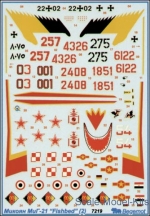 BD72019 MiG-21 decal (part 2)