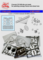 DAN-MS144001 Mask for Convair CV-340 for Roden kit