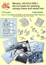 DAN-MS720008 Mask for Wessex HU-5/HAS-3, UH-34 Sea Horse & HSS-1 Seabat for Italeri kit