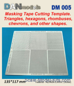 Triangles, hexagons, rhombuses, chevrones and etc mask template