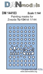 DAN144103 Painting masks for model Tu-134, Zvezda kit