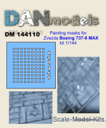 DAN144110 Painting masks for model Boeing 737-8 MAX, Zvezda kit