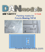 DAN144111 Painting masks for model Boeing 747-8, Zvezda kit