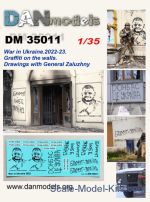 Accessories for diorama. Graffiti on the walls. drawings with General Zaluzhny. (War in Ukraine 2022