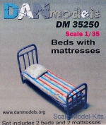 DAN35250 Military beds with mattress and pillow, 2pcs