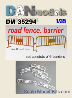 Accessories for diorama. Road fence. Barrier 6 pcs