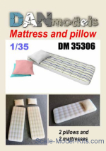 Accessories for diorama. Mattress and pillow, 4 pcs