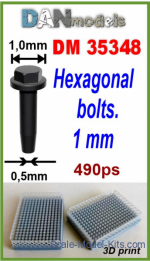 DAN35348 Hexagonal bolts, 1mm