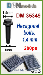 DAN35349 Hexagonal bolts, 1.4mm