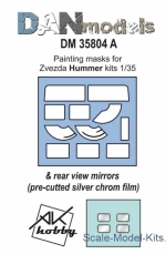 DAN35804A Painting masks & reeal view mirrors for Hummer, Zvezda kit