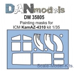 DAN35805 Painting masks for model Kamaz-4310, ICM kit