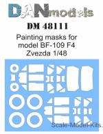Decals / Mask: Painting masks for model BF-109 F4 (Zvezda), DAN Models, Scale 1:48
