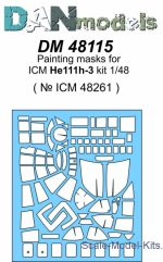 DAN48115 Painting masks for model He-111, ICM kit