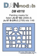 DAN48118 Painting masks for model Ju-87 B-2 & Ju-87 D-2/R-2, Italeri kit