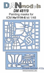 DAN48119 Painting masks for model He 111H-6, ICM kit