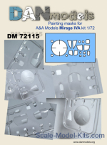 DAN72115 Painting masks for A&A Models Mirage IVA