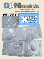 Painting masks for A&A Models Mirage IVA