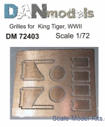 DAN72403 Grilles 1/72 for King Tiger, WWII