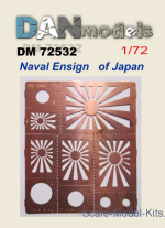 DAN72532 Photo-etching: Stencil for marking Naval Ensign of Japan