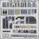 Photo-etched parts: Photoetched set 1/48 A-6A interior (self adhesive), for HobbyBoss kit, Eduard, Scale 1:48