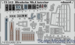 Photo-etched parts: Photoetched set 1/72 Blenheim Mk.I interior, for Airfix kit, Eduard, Scale 1:72