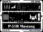 Photo-etched parts: Photoetched set 1/72 P-51B Mustang, for Revell kit, Eduard, Scale 1:72