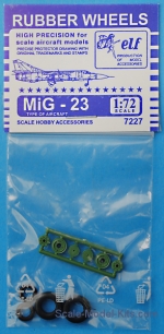 Detailing set: Rubber wheels for MiG-23, ELF, Scale 1:72