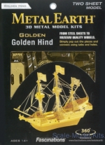 MMS049-G Metal 3D puzzle Gold Golden Hind