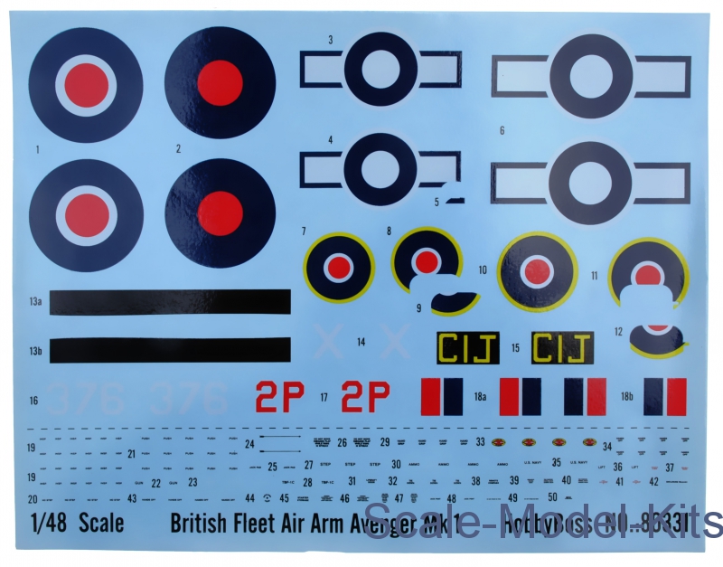 Hobby Boss British Fleet Air Arm Avenger Mk 1 plastic scale model